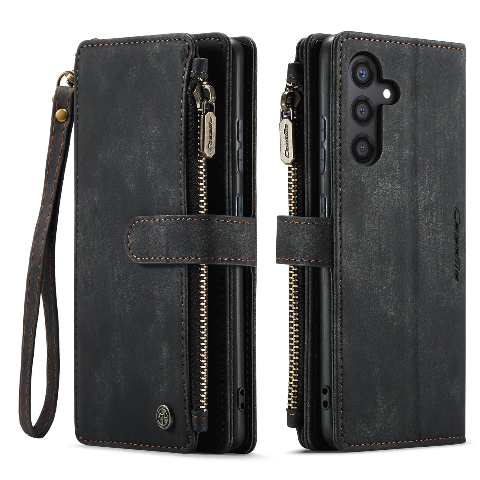 CaseMe Multi-card Slot Zipper High-end Leather Wallet Mobile Phone Case, For Samsung Galaxy S24 S23 S22 S21 S20 S20p S10 S9 S8