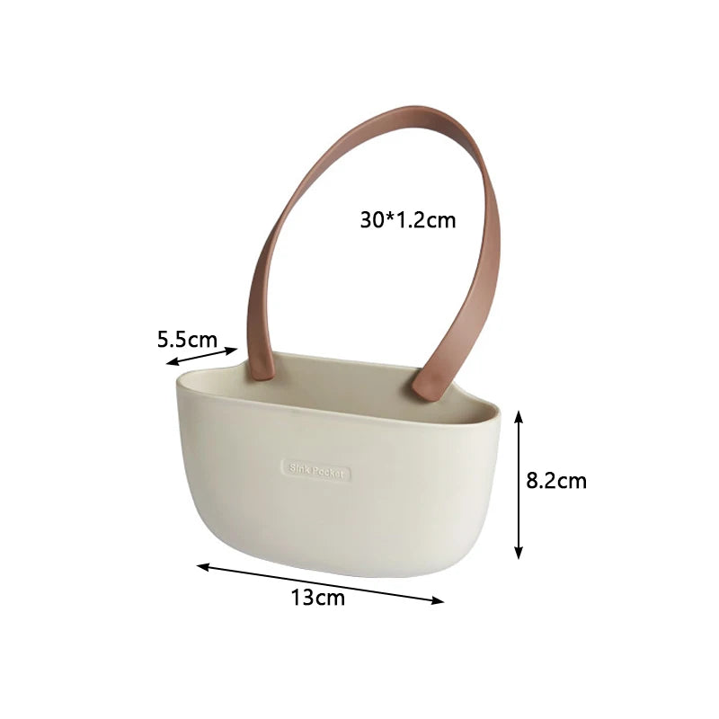 Adjustable Kitchen Sink Hanging Organizer – Drain Basket & Sponge Holder