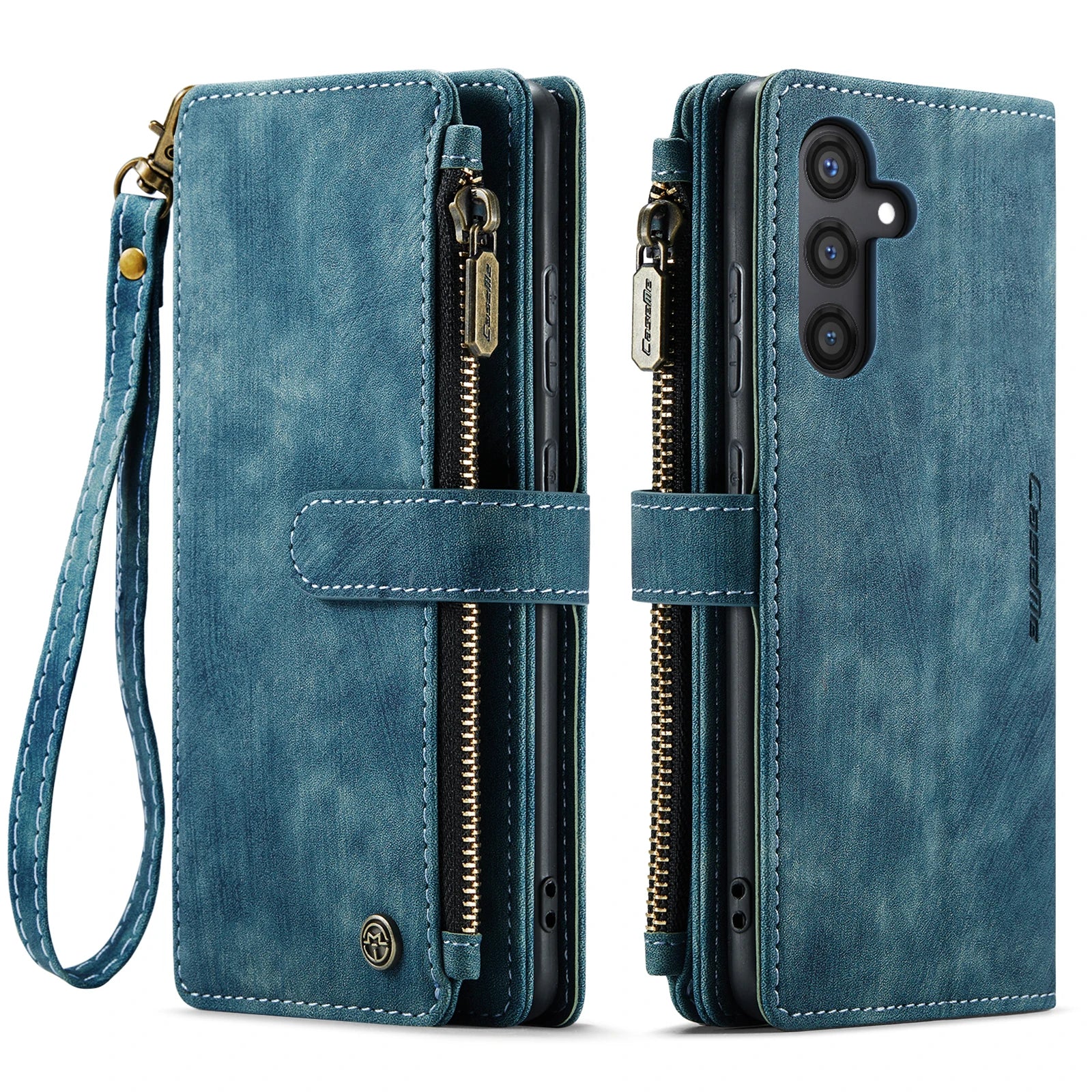 CaseMe Multi-card Slot Zipper High-end Leather Wallet Mobile Phone Case, For Samsung Galaxy S24 S23 S22 S21 S20 S20p S10 S9 S8