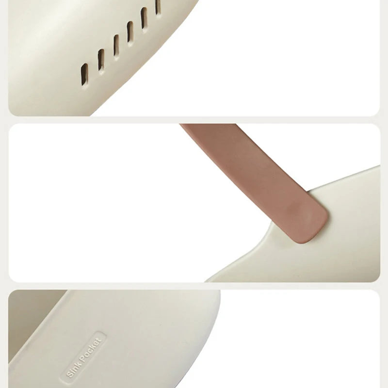 Adjustable Kitchen Sink Hanging Organizer – Drain Basket & Sponge Holder