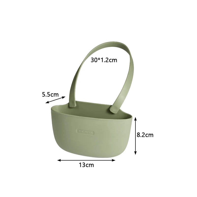 Adjustable Kitchen Sink Hanging Organizer – Drain Basket & Sponge Holder