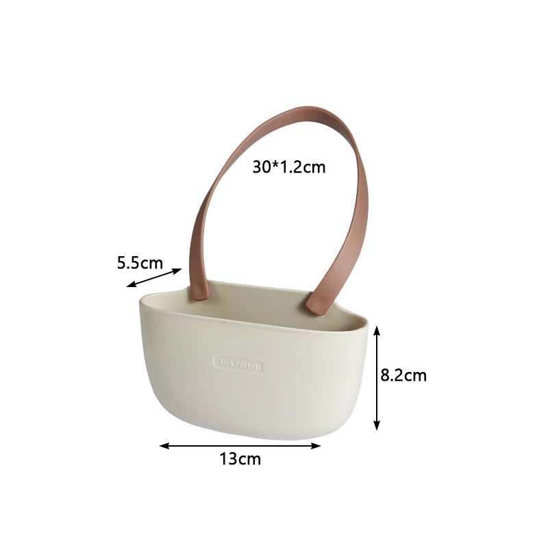 Adjustable Kitchen Sink Hanging Organizer – Drain Basket & Sponge Holder